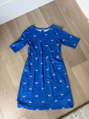 Old Navy Blue Rainbow Print Knit Dress